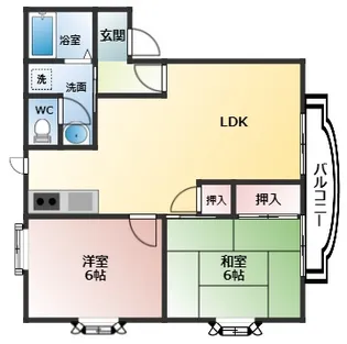 コーポラス辻元【1階】の間取り