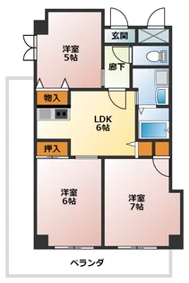 アルファワン【2階】の間取り