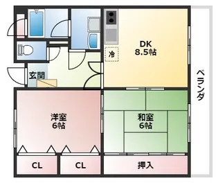 プロヴァンスイン松原【4階】の間取り