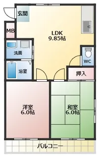 サンハイツ【2階】の間取り