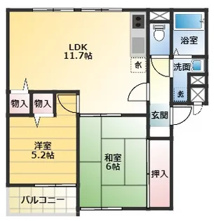 ラフォーレ北花田【2階】の間取り