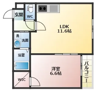 フジパレス北新町【1階】の間取り