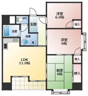 グランデ松原【8階】の間取り