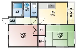 松ヶ丘マンション【2階】の間取り