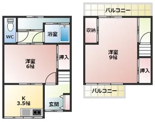 大阪府松原市天美南2丁目【一戸建】の間取り