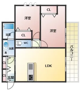 シャーメゾンカオール【2階】の間取り