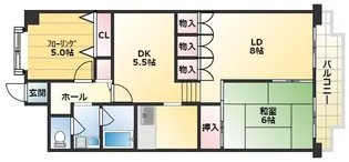 朝日プラザ松原A棟【5階】の間取り