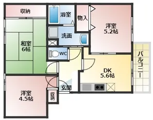 サンガーデン北川 Ⅱ【2階】の間取り