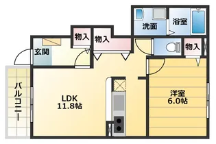 コート ロベリア【1階】の間取り