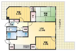 BeeBeeGrande【6階】の間取り