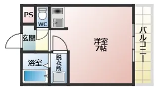 1Rの間取り画像