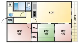 パレボンシャンス【3階】の間取り