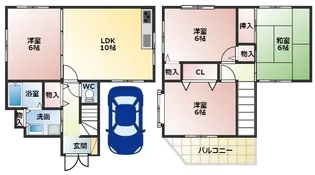 大阪府松原市高見の里2丁目【一戸建】の間取り