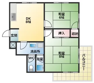 サンハイツ【1階】の間取り