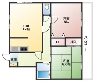 ハイム城山5【2階】の間取り