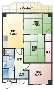 新栄プロパティー軽里【4階】の間取り