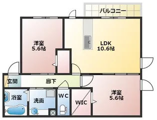 CREST SOCIAⅡ【2階】の間取り