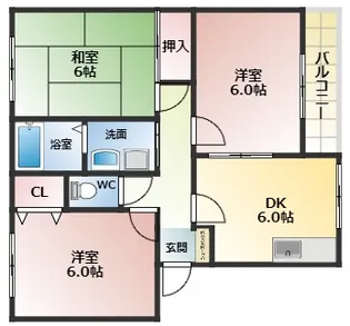 コートグランメール【1階】の間取り