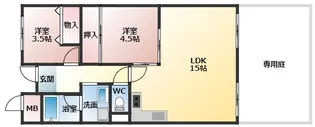 メゾンドール向陽【1階】の間取り