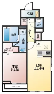 レジオンス阪杉【1階】の間取り