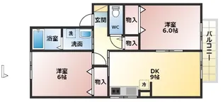 シャルマンコート A棟【2階】の間取り