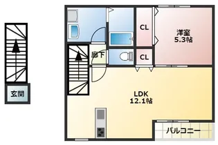 エスポワール【2階】の間取り