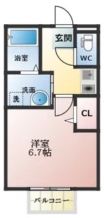 セジュールシャトレー A棟【1階】の間取り