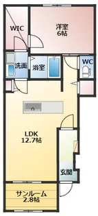 カーサ 雅【1階】の間取り