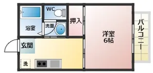 ハイツみささぎ【1階】の間取り