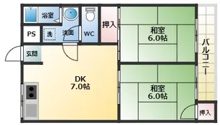 藤ハイツ【2階】の間取り