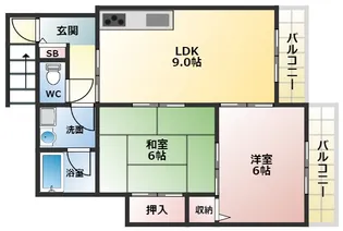 ロイヤルコート1番館【1階】の間取り