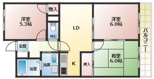 グリーンヒルズ【1階】の間取り