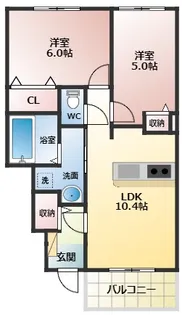 ストロベリーハイツ【1階】の間取り