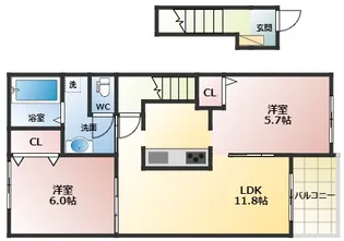 メゾン エインシェントⅢ【2階】の間取り