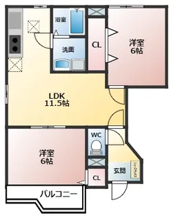 エトワール【1階】の間取り
