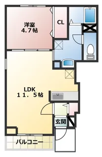 フェリーチェⅠ【1階】の間取り