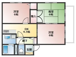 DIASたかわし【1階】の間取り