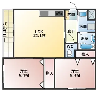 ステラウッド伊賀【2階】の間取り