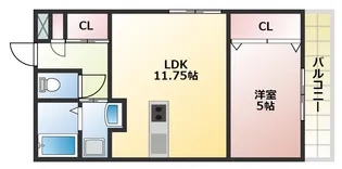 ステラウッド恵我之荘【1階】の間取り