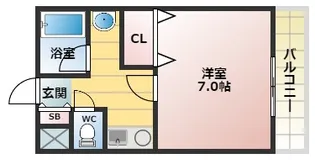 プロムナードみささぎ【1階】の間取り