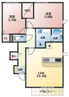 ルミエール誉田【1階】の間取り
