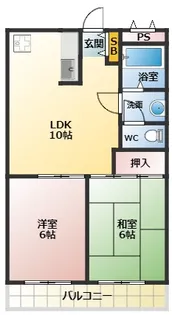 リバティハイツ【3階】の間取り