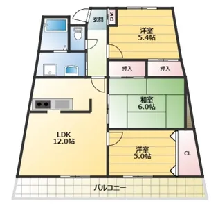 エスポアール岩根【1階】の間取り