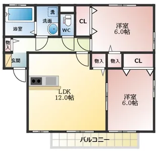 フローレス サクラ【1階】の間取り