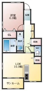 メゾンー8【1階】の間取り