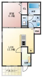 アベニール【1階】の間取り