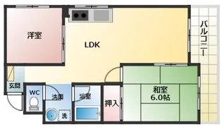 勝山ビューハイツ【4階】の間取り