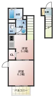 フルールふじさわ台【2階】の間取り