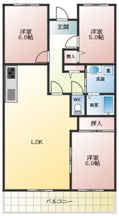 ライゼックス新堂【3階】の間取り