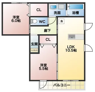 バレンシア【2階】の間取り